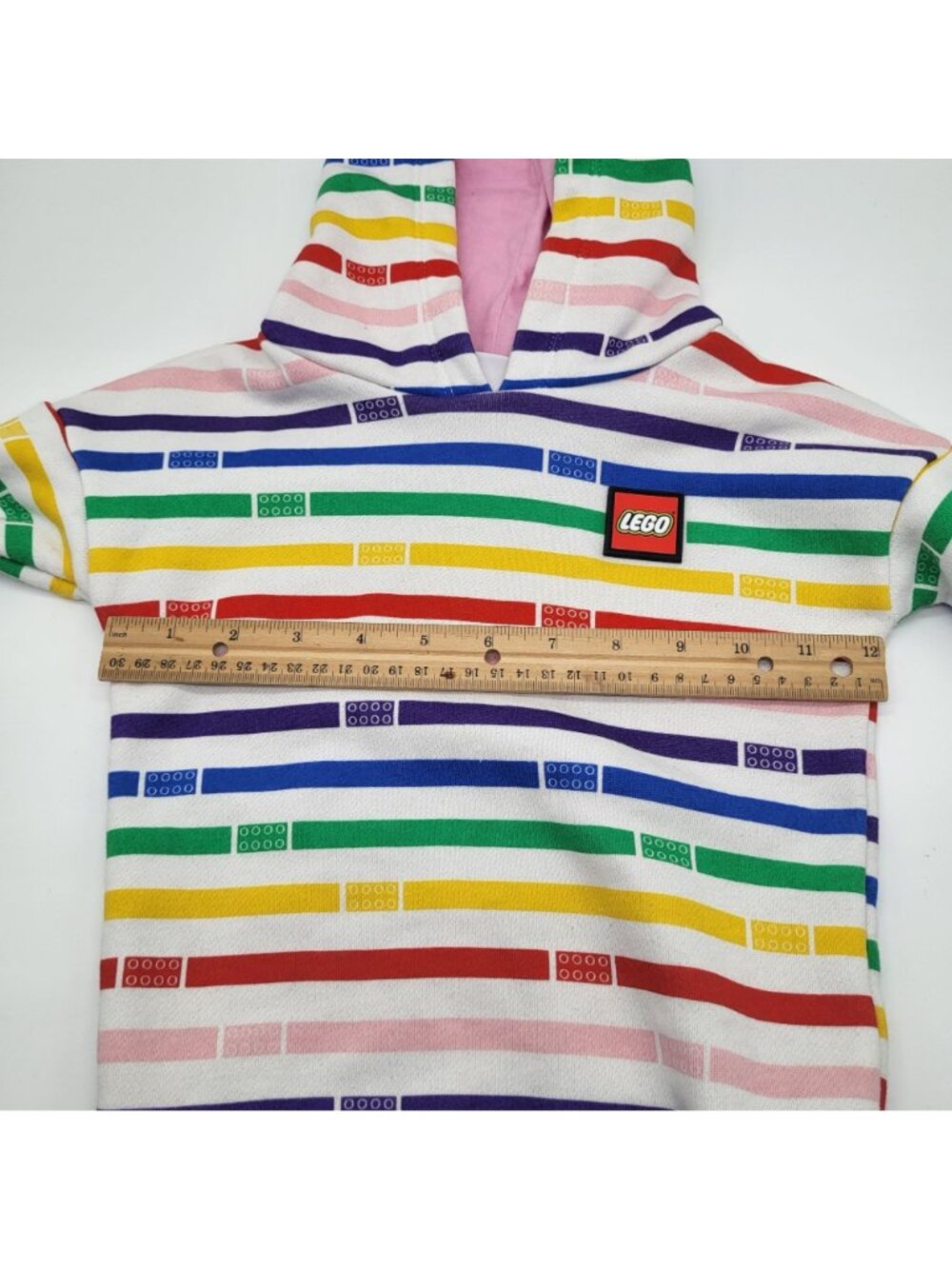 LEGO Girls SZ 2T Colorful Striped Hoodie Pullover Sweatshirt - Picture 4 of 7